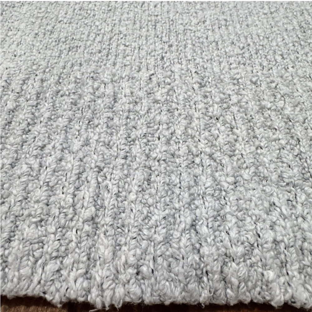 Coldwater Creek Boucle Shawl Collar Sweater Long Sleeve Size S Lt Gray Melange - Picture 4 of 8
